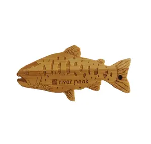 Customized Bamboo Wooden Carved Fish Tag