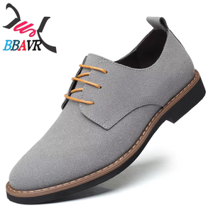Zapatos de Vestir Formales de Gamuza para Hombre, Estilo Británico, Talla Grande, Zapatos Oxford de Cuero - Product Image 3