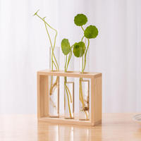 Support mural en bois Art Déco moderne pour culture hydroponique avec vase de table écologique pour mariage, Bar Mitzvah et décoration intérieure