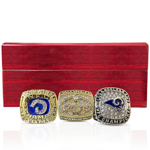Anillo de Campeonato de <span class=keywords><strong>los</strong></span> Angeles Rams 2021 - Joyería de Fútbol Americano - Anillo de Hombre con Piedras Preciosas - Joyería de Aleación a Precio Accesible - Product Image 2