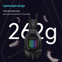DAREU Headset Gaming Berkabel Over-Ear dengan Peredam Kebisingan Aktif, Lampu Atmosfer Game, Kontrol Sentuh, Kabel 2m, Driver Dinamis