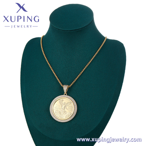 X000684866 Xuping <span class=keywords><strong>Jewelry</strong></span> <span class=keywords><strong>14K</strong></span> Chapado en oro Moneda de moda Big Rapper Hiphop Hombres Colgante - Product Image 6