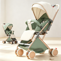 Poussette bébé en acier inoxydable de haute qualité, pliable, utilisable en extérieur, pour les enfants de 0 à 6 ans, avec position assise ou inclinée.