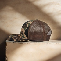 Casquettes de baseball à 6 panneaux avec logo brodé personnalisé, 112 casquettes unisexes de haute qualité, casquette à visière plate camouflage, casquette en maille, casquette trucker