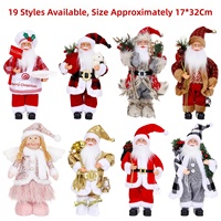 Nouvelle figurine de Père Noël en plastique de 32 cm pour la scène, style européen et américain, pour l'exportation transfrontalière