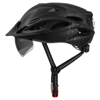 HONORTOUR OEM Casque de vélo de montagne mat VTT PC Shell EPS Foam Cascos Para Bicicleta avec feux d'avertissement clignotants