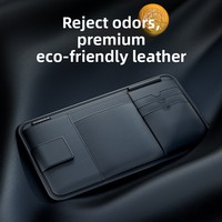 Organisateur universel pour pare-soleil de voiture en PVC, porte-lunettes multifonctionnel, porte-cartes et porte-documents