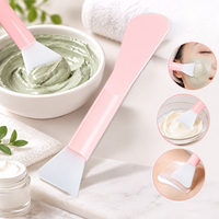 1 pièce Spatule applicatrice double tête en silicone pour masque facial mat, outil de mélange pour maquillage du visage, salon de beauté et spa, avec embout cuillère