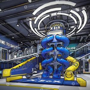 Taman Petualangan Komersial, Permainan Tali Kustom, Peralatan Bermain Anak Dalam Ruangan Dengan Taman Trampolin, Fasilitas Panjat Tebing - Product Image 6