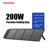 Kit de panneau solaire pliable DEMUDA 200W en silicium monocristallin portable avec USB pour chargeur de téléphone portable, camping