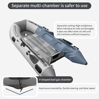 Bote Inflable de Goma Personalizado de Gran Tamaño, 430 cm, con Piso de Aluminio, Bote Inflable de Pesca de Lujo