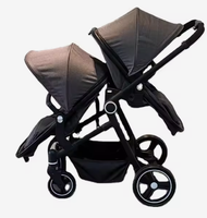 Poussettes jumelées pour bébés de 0 à 3 ans, réversibles, pliables, avec cadre en alliage, 3 en 1, sûres, luxueuses, grande capacité de chargement