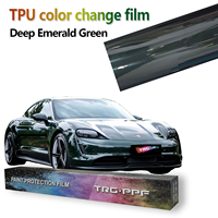Film de protection de carrosserie auto-cicatrisant vert foncé, anti-rayures, anti-décoloration, brillant, en TPU, conforme ROHS, livraison rapide