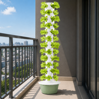 Système hydroponique vertical robuste à 48 plantes et 12 niveaux avec pompe