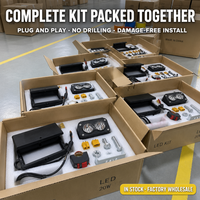 Kit de phares LED 20W, lumière de travail carrée, faisceau blanc, montage universel pour Surron Light Bee Talaria E Moto