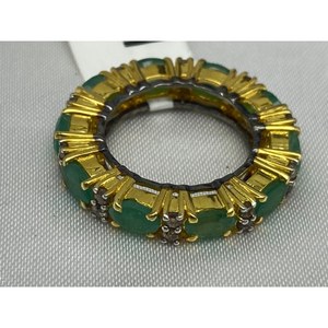 Nouvelle bague en émeraude de luxe, argent sterling 925, cadeau, fête, mariage, fiançailles, cérémonies religieuses, événements - Product Image 4