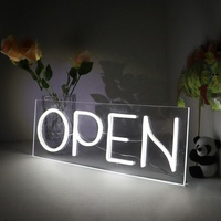 Open Close Sign Shop Open Hanging Business Lighting 24 Hours Neon Store Led Open Sign