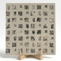 Carreaux de sol en céramique mate en pierre artificielle au design moderne, dalles de terrazzo pour hôtel et salon, fournis directement par l'usine