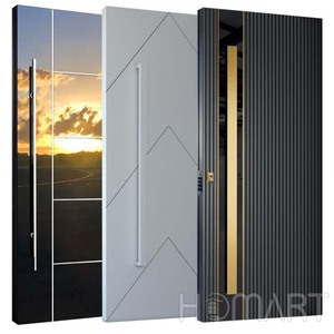Portes <span class=keywords><strong>d</strong></span>'<span class=keywords><strong>entrée</strong></span> commerciales intelligentes Homart Extérieur avant Double aluminium moderne coupe-vent et respectueux de l'<span class=keywords><strong>entrée</strong></span> - Product Image 3