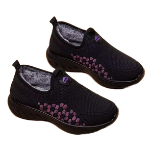Women's Autumn Evergreen Anti-Slip Casual Slip on Loafers Breathable Knit Walking <b>Shoes</b> Lightweight Sneakers - Product Image 1