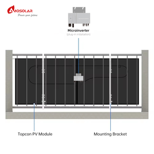 Mejor descuento 600W 800W 1000W 2500W Balcón Inversor solar Microinversor en red Sistema solar Balcón Sistema de montaje solar Sistema - Product Image 2