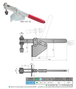 KUNLONG แคลมป์หนีบสลักมีเกลียว85องศาชุบสังกะสีสีน้ำเงิน <span class=keywords><strong>SPSS</strong></span> ปรับได้ SK3-021-8 - Product Image 6