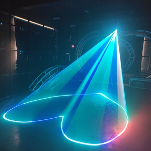 3W Rgb Full Color Bruiloft App Laserlicht Aluminium Body Draadloze Controle <span class=keywords><strong>Dmx512</strong></span> Voor Anime Party Optredens Wit Groen Blauw - Product Image 3