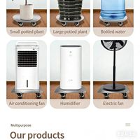 Chariot robuste en acier inoxydable pour plantes - Roues verrouillables, plateau mobile pour grandes jardinières, bouteilles d'eau et appareils électroménagers