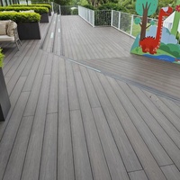 Lame de Terrasse Extérieure Étanche en Bois Composite WPC à Grain Bois, Revêtement Co-Extrudé pour Aménagements Extérieurs