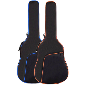 Tas Gitar Akustik dengan Tali Bahu Ganda yang Dapat Disesuaikan, Tas Gig Lembut, Tas Gitar Hitam - Product Image 1