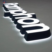 Новейшая модель персонализированных 3D-букв из акрила с LED-подсветкой и фронтальной подсветкой для логотипов и вывесок, для оформления супермаркетов и магазинов