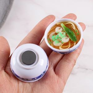 Aimants créatifs pour réfrigérateur, <span class=keywords><strong>mini</strong></span>-bols de dessert DIY, jouets alimentaires personnalisés, autocollants magnétiques pour réfrigérateur en forme de haricot mungo et de riz glutineux - Product Image 4