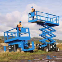 Plateforme élévatrice mobile électrique tout-terrain autopropulsée avec batterie au plomb-acide