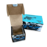 Boîte d'emballage pour pièces automobiles aux dimensions personnalisables avec impression CMYK + laminage brillant et matériau en carton ondulé