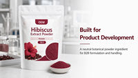 Bubuk Ekstrak Bunga Hibiscus Sabdariffa Merah Kecoklatan Murni dengan 10%-40% Antosianin Kelas Makanan 1kg