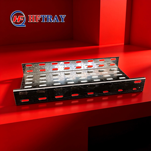 Canaux de câblage ventilés en acier galvanisé HDG anti-rouille perforés pour extérieur, 50 mm, charge maximale 216 kg, pour la pose de câbles - Product Image 1