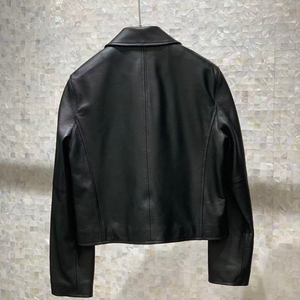 Veste de haute qualité pour femmes, manteau en <span class=keywords><strong>cuir</strong></span>, veste en <span class=keywords><strong>cuir</strong></span> véritable décontractée pour femmes - Product Image 2