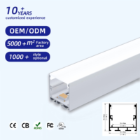 Éclairage LED linéaire en aluminium extrudé en gros, faible MOQ, installation encastrée/en surface/suspendue pour la décoration intérieure