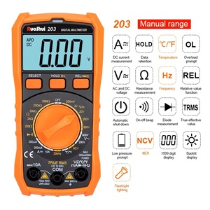Multimètre numérique automatique VICTOR série 20, 6000 points, grand écran LCD, True RMS, 600V/20A AC/DC, température, étanche à la poussière, faible consommation - Product Image 4