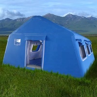 Tente pneumatique de camping en plein air en PVC avec pompe, imperméable, ouverture automatique rapide quatre saisons