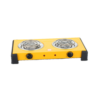 Kompor Listrik Portabel YONGQIAN 2000W Dua Tungku dengan Dua Spiral Coil 1000W