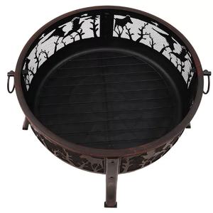 Brasero extérieur en acier pour feu de bois, idéal pour camping, jardin, barbecue et table de jardin - Product Image 2
