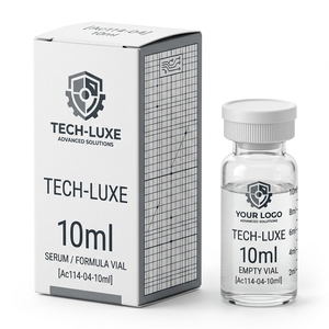 Elite <b>Secure</b>-Single Tech-Luxe Minimalist Vial <b>Box</b> Matte Charcoal Grey with Spot UV & Silver Foil for 2ml 5ml 10ml Peptide Vials - Product Image 6