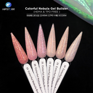 HipSterr Gel de Construction Coloré Effet Nébuleuse 1000ml Échantillon Gratuit Marque Privée Personnalisez Votre Logo Gel d'Extension d'Ongles Nébuleuse à Faible Chaleur - Product Image 2