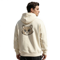 Sweat-shirt à capuche pour homme, motif dessin animé, crème, coupe ample, décontracté, style Y2K, streetwear pour l'automne