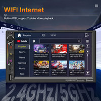 7 pouces système Linux 2 Din lecteur multimédia de voiture universel Youtube musique MP5 sans fil Carplay Android Auto autoradio GPS