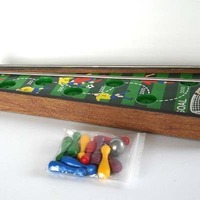 XINWA Jeu de football de table interactif en bois personnalisable pour la maison, le bar et les fêtes, divertissement de bowling de balles à clipser