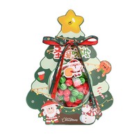Boîte cadeau de Noël personnalisée avec bonbons séchés à l'air, 1,5g*10 sachets*12 sachets*12 cartons*12 pots, forme de dessin animé, bonbons durs multicolores, saveur fruitée