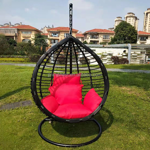 Chaise œuf suspendue moderne et personnalisée balançoire lounge en rotin d'extérieur avec support pour balcon, <span class=keywords><strong>jardin</strong></span> et parc vente en gros - Product Image 3