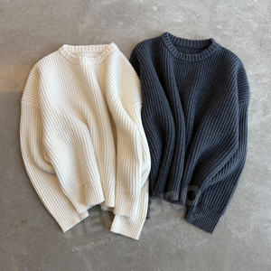 Custom Winter Wear Fashion Hochwertiger Strick pullover mit Rundhals ausschnitt Langarm-Strickwaren Heavy Loose Custom Knitted <span class=keywords><strong>Sweater</strong></span> - Product Image 2